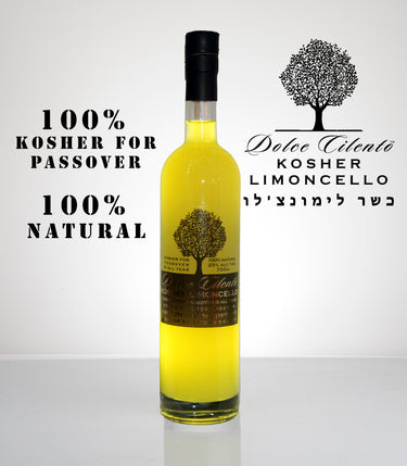 Dolce Cilento Kosher Limoncello, 750ml, 25% Passover & All Year 100% Natural USA Only - Dolce Cilento Meloncello Limoncello